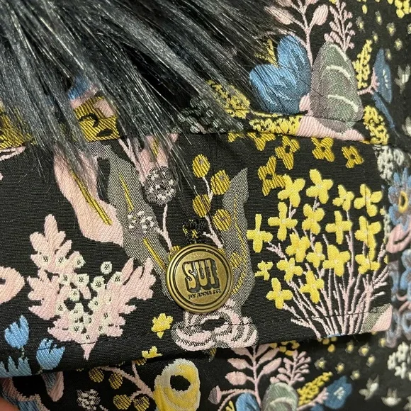 Sui by Anna Sui Colorful Tapestry Fur Vest L - Picture 9 of 17